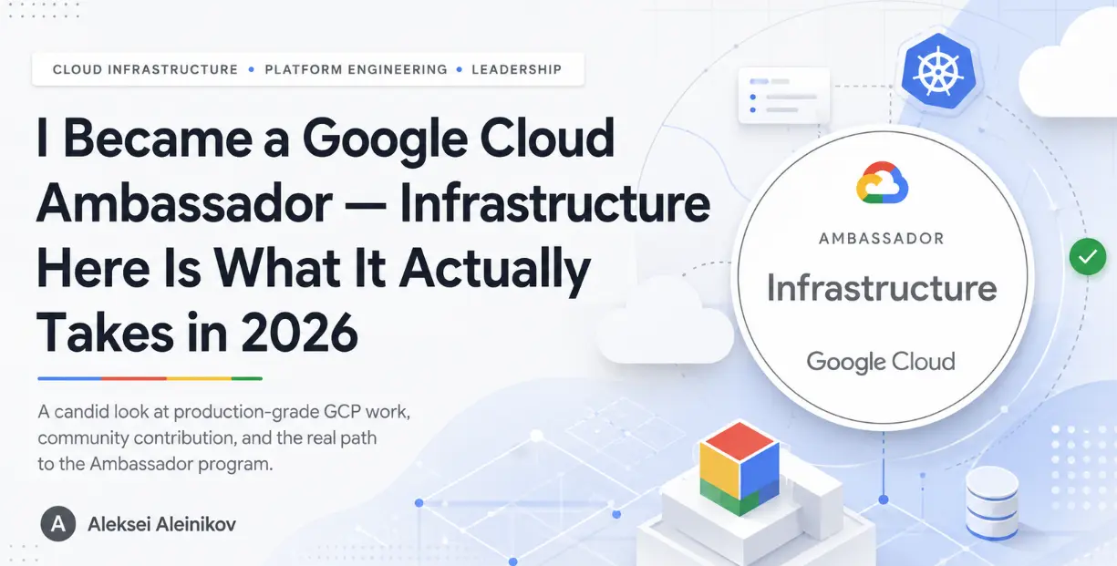 I Became a Google Cloud Ambassador — Infrastructure: Here Is What It Actually Takes in 2026