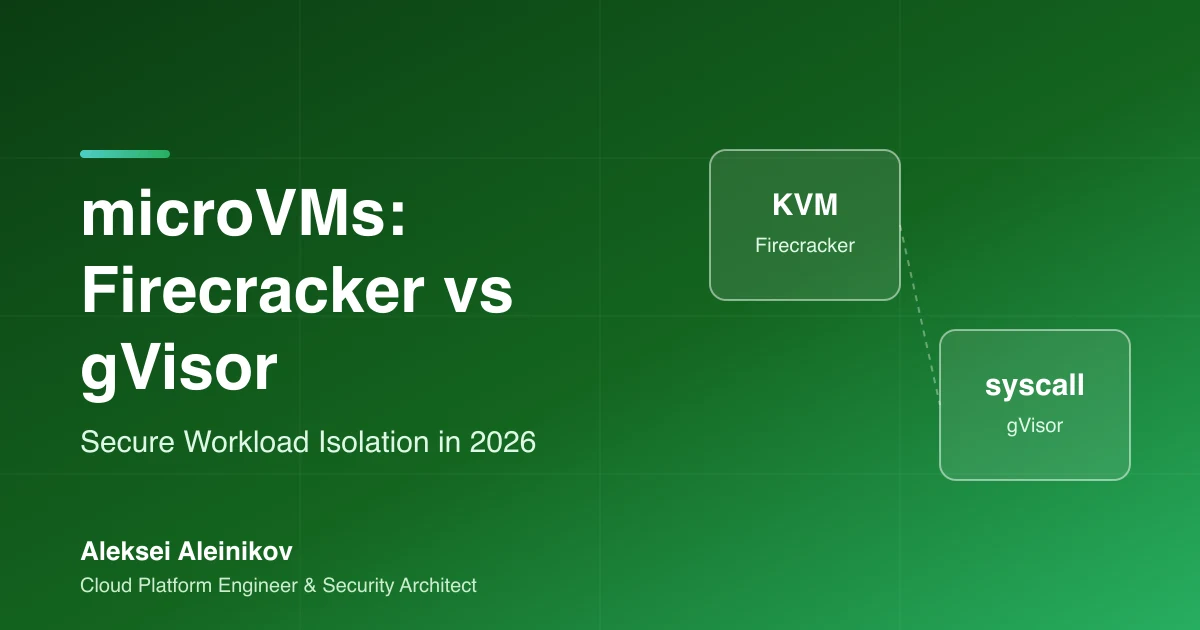 microVMs Explained: Firecracker vs gVisor for Secure Workloads in 2026