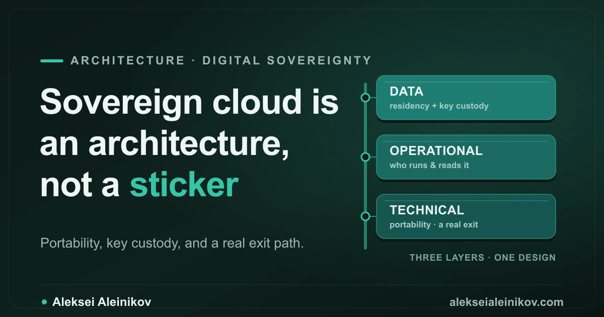 Sovereign by Design: Building a Sovereign Platform on Kubernetes